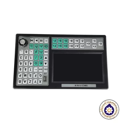 Controlador usb mach3 offline cnc de 5 eixos SMC5-5-N-N 500khz código g tela grande de 7 polegadas + roda manual de parada de emergência de 6 eixos mpg