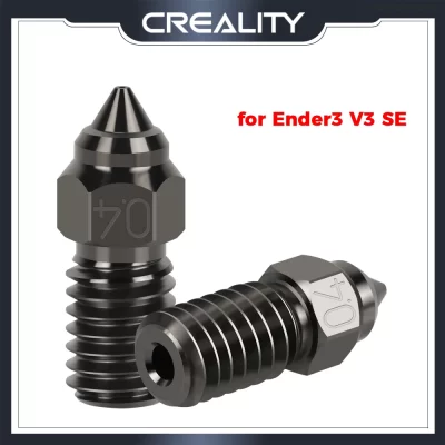 Bicos de aço endurecido creality para ender3 v3 se bocal de alta velocidade 0.4mm para peças de impressora 3d de alta temperatura para kit hotend