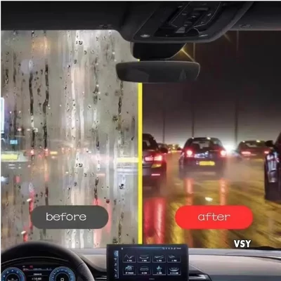 Placa de limpeza de vidro removedor de filme de óleo de vidro para carro, revestimento de vidro para remoção de força de pára-brisa (2 peças de limpador vermelho e 4 peças)