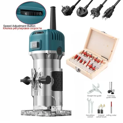 800w 30000rpm roteador de madeira elétrico carpintaria aparador manual com máquinas cortadoras energia carpintaria ferramentas elétricas kit combinação