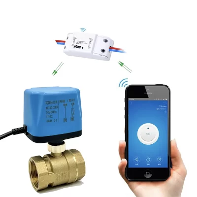 Tuya WiFi inteligente válvula de esfera elétrica, interruptor motorizado, sincronismo de água, funciona com Alexa, Google Home, 220V AC