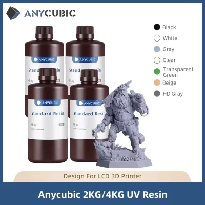 Resina padrão ANYCUBIC 405nm Resina UV Photon Mono M5s Pro Resina sensível a UV Materiais de impressão 3D para impressora 3D LCD