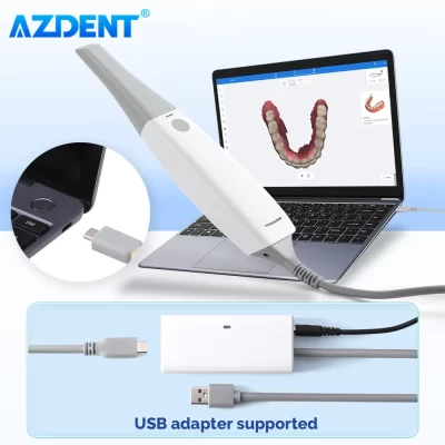 Azdent scanner intraoral dental 3d scanner impressão digital versão oral cad cmd imagem ortodôntica digital de alta precisão