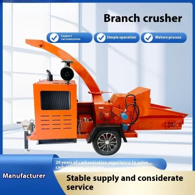 Triturador de folhas e tronco de árvore para pomar de madeira diesel