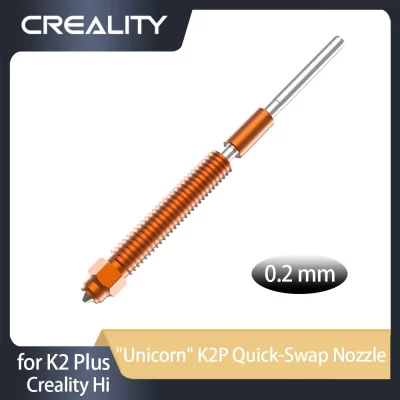 Creality k2 plus bocal 0.2mm kit de bocal de troca rápida aço endurecido design totalmente metálico para creality k2 plus acessórios de impressora 3d