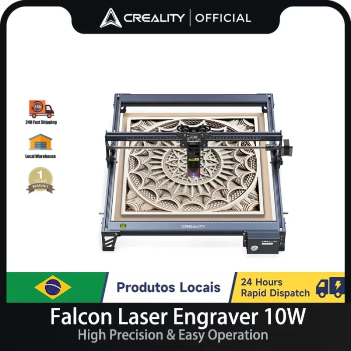 Creality falcon cnc gravador a laser 10w 5 luz azul de alta precisão ...