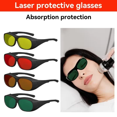 Óculos de laser 10600nm OD6 Óculos de bloqueio de laser 450nm 1064nm IPL ND YAG Óculos de proteção a laser