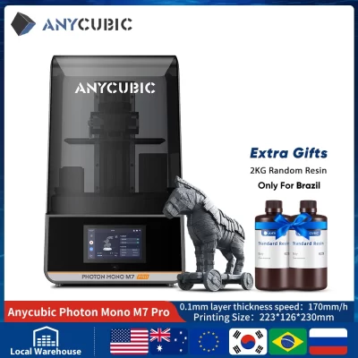 ANYCUBIC Photon M7 Pro 14K Velocidade de até 170 mm/h Impressão Mono MSLA Impressora 3D 10.1 ''LCD Resina 3D Tamanho da Impressora 223*126*230m