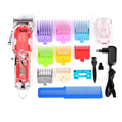 Wmark NG-407 profissional sem fio máquina de cortar cabelo para homens lítio barba aparador de cabelo recarregável elétrica máquina de corte de cabelo