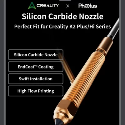 Phaetus carboneto de silício para creality k2 plus bocal kit de bocal de troca rápida design totalmente metálico para creality k2 plus acesso de impressora 3d