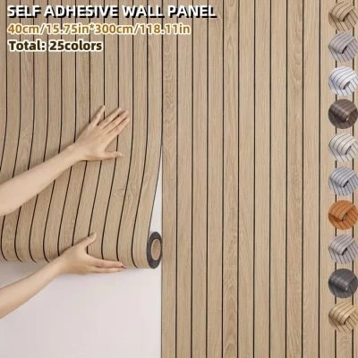 Painéis de parede texturizados 3D – Painéis de espuma de PVC autoadesivos para decoração moderna de casa/escritório, fácil instalação em paredes curvas