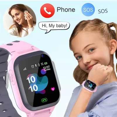 Crianças 4g relógio inteligente sos localização gps cartão sim chamada criança smartwatch câmera à prova dwaterproof água para ios android meninos meninas presente