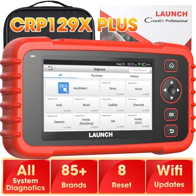 Lançamento crp129x plus scanner profissional automotivo scanner obdii todos os funções de diagnóstico do sistema obd2
