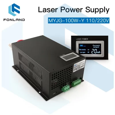 Fonte de alimentação a laser CO2 FONLAND MYJG-100W para Reci W2 T2 EFR Yongli CDWJ Máquina de corte e gravação de tubo a laser CO2 com display