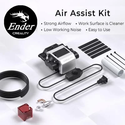 Creality kit de assistência de ar para cr-laser falcon 10w 22l/min fluxo de ar superfície limpa borda lisa remover fumaça/poeira e proteger lente laser