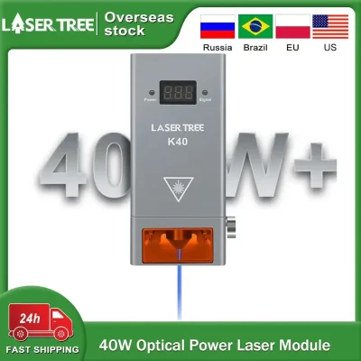 Laser tree 20 30 40 60w módulo laser de potência óptica 450nm ttl com cabeça laser de assistência de ar para gravador corte ferramentas de madeira