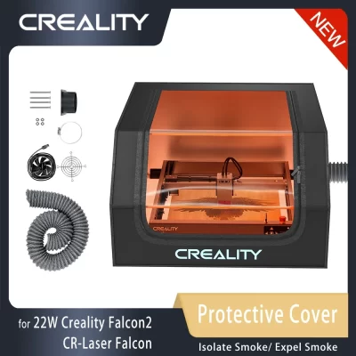 Creality capa protetora para gravador a laser, isolar fumaça, expulsar fumaça, compatibilidade mais ampla, 22w, creality falcon2/cr-laser falcon