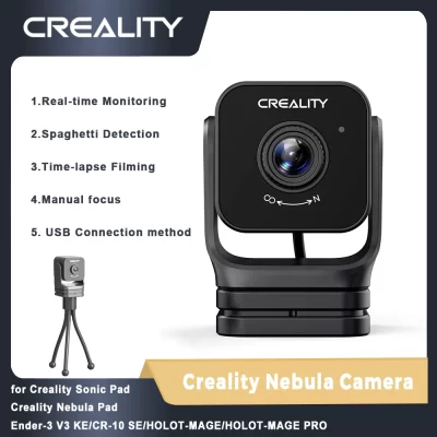 Creality nebulosa câmera atualização impressora 3d monitoramento em tempo real filmagem de lapso de tempo detecção de espaguete foco manual interface usb