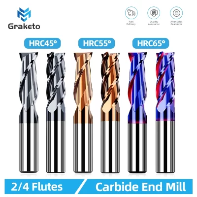 Tooleye fresa de carboneto, ferramenta de corte para usinagem cnc, revestimento de liga, cortador de metal plano, 2/4 flautas, fresa de aço de tungstênio