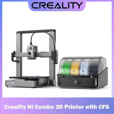 Impressora 3D Creality Hi Combo com aceleração máxima de 500 mm/s 12000 mm/s2 Velocidade de impressão rápida Nivelamento automático de cama Extrusora de metal completa