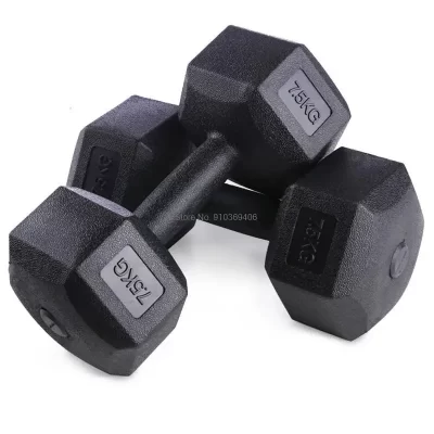 Pesos hexagonais para exercício, equipamento de ginástica, equipamento de fitness, conjunto de 2 unidades, US, UE, estoque, 5-10kg