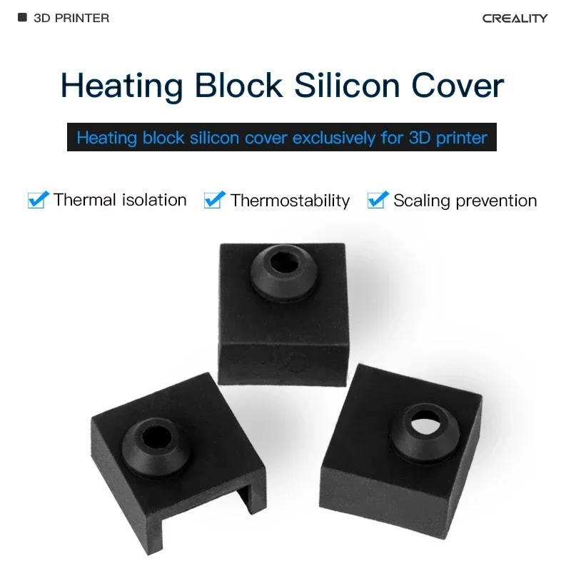 Creality meia de silicone para bloco de calor peças de impressora 3d bloco de aquecimento capa de silicone para Ender-3_Ender-3 Pro_Ender-3 V2_CR-10S - Image 2