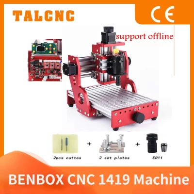 Benbox máquina a laser, cnc 1419 máquina de corte e gravação em metal offline, alumínio, cobre, madeira, pvc, máquina de escultura pcb, roteador cnc