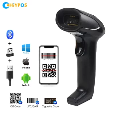 Handheld Barcode Scanner, Data Matrix Bar Code Reader, Com Fio, Sem Fio, Bluetooth, Supermercado, Indústria, Novo, 1D, 2D