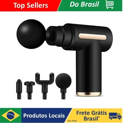 Fáscia arma 2024 portátil fáscia arma massageador muscular profundo mini equipamento de massagem corporal massageador elétrico