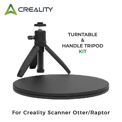 Creality Turntable & Handle Tripé Kit Plataforma Giratória Manual para Creality Scan Otter e Creality Scan Raptor 3D Scanners