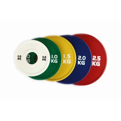 1pc ginásio micro placas 0.5/1/1.5 kg haltere placa de peso fracionário placas de peso fracionário de borracha placa de peso de mudança adicional