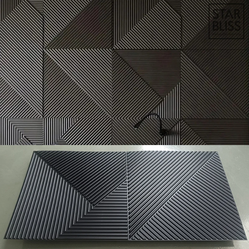 4 pçs 50cm casa renovação de parede estéreo 3d painel de parede não auto-adesivo 3d adesivo de parede arte telha papel de parede quarto banheiro teto - Image 3