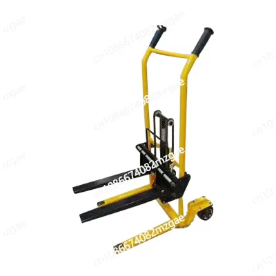 Mini empilhadeira com suporte de carga de 200kg, empilhador manual portátil, caminhão de elevação doméstico leve e pequeno, descarga hidráulica