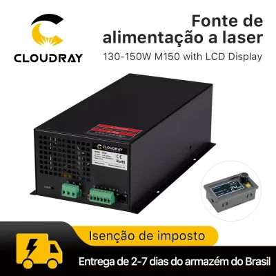 Cloudray-CO2 Laser Power Supply, Gravação e Máquina de Corte, Categoria M150, 130-150W