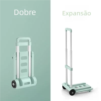 Pequenos carrinhos de mão dobráveis domésticos Reboque portátil de manuseio de cargas Carrinho de bagagem de compras Ferramentas de manuseio de materiais