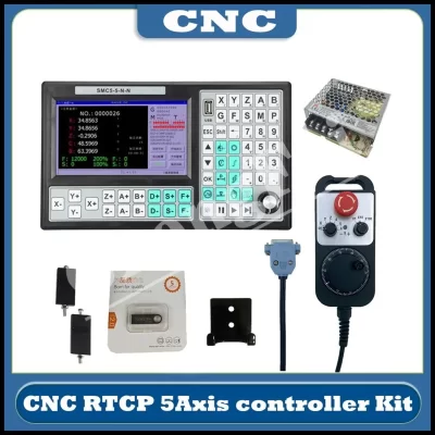 Controlador offline CNC SMC5-5-N-N, grupo de 5 eixos, 500 KHz, sistema de controle de movimento + 6 eixos, volante de parada de emergência