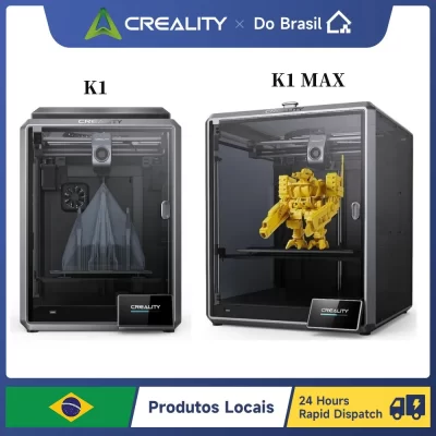 Creality K1、K1 MAX Impressora 3D 600 mm/S Impressão de alta velocidade Super Sensing Versátil Câmera AI LIDAR Poderosa Ventilador Duplo de Refrigeração