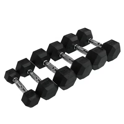 Haltere hexagonal de 1-10kg, personalizado, pesado, sólido, ferro fundido, fitness, pesos livres, halteres sextavados para uso doméstico