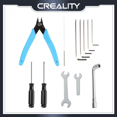 Creality fdm kit de ferramentas comuns 3dprinter peças manutenção alicate tesoura chave allen agulha mais limpa chave soquete chave fenda cruzada