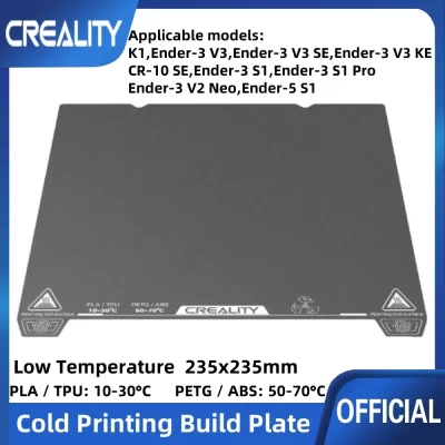 Creality placa de construção de impressão fria de baixa temperatura placa de plataforma de impressão 3D dupla face 235x235mm para K1/CR-10 SE/K1 MAX