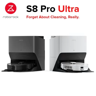 【Entre em impostos】 Roborock S8 Pro Ultra Robô aspirador e esfregão, secagem automática, autolavamento, recarga automática, autovaciamento, 6000Pa