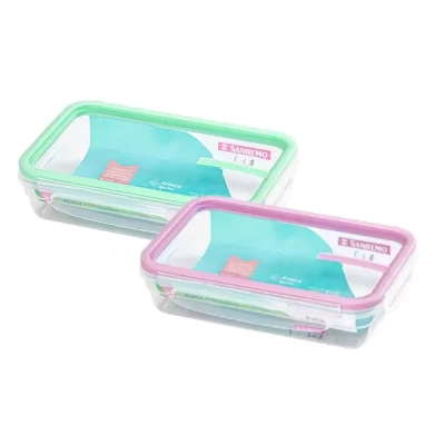 Pote Hermético com Trava 820ml Modular Sanremo Freshy Leve Fitness Academia Marmita Cozinha Alimento