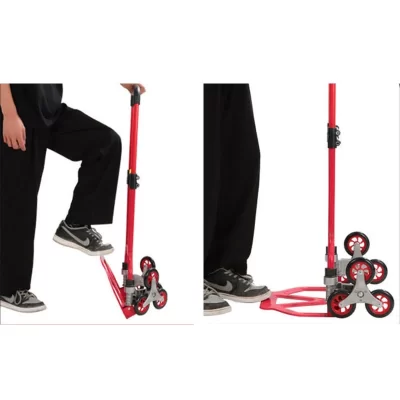 Load Folding Trolley para bagagem, mercearia portátil, carrinho de compras, reboque de escalada de escada, haste telescópica, 200kg