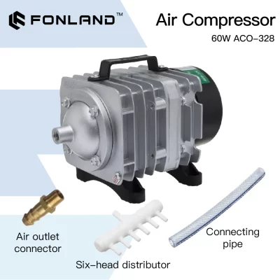 Fonland ACO-328 60w compressor de ar elétrico magnético bomba de ar para co2 gravação a laser máquina corte