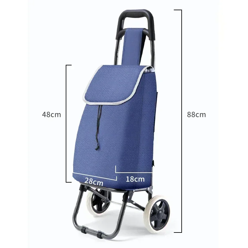 Carrinho de compras dobrável para escalada, com duas rodas, à prova d'água, alta carga, saco de armazenamento, portátil, carrinho de compras doméstico - Image 5