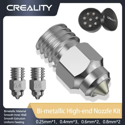 2023 novo kit de bico bimetálico de alta qualidade creality 8 peças para impressora 3d CR-10 s5/CR-20 pro/Ender-3 s1/Ender-3 v2 neo/Ender-2 pro