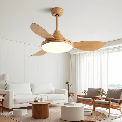 IFF-Ventilador de teto moderno com luz LED, controle remoto, vento forte, ventiladores elétricos, suporta a sala de estar, motor DC, 110-240V, 35W