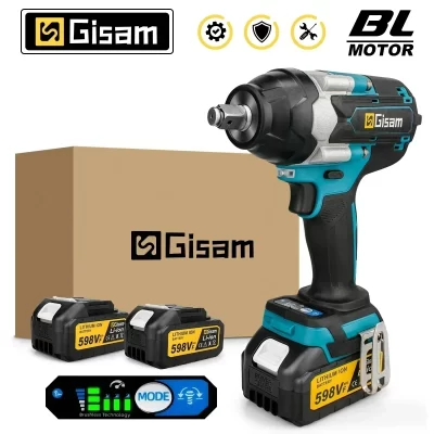 Gismo 1800N.M Torque Brushless Chave de impacto elétrica Chave de fenda de 1/2 polegada Chave sem fio Ferramenta elétrica para Makita 18V Bateria pino