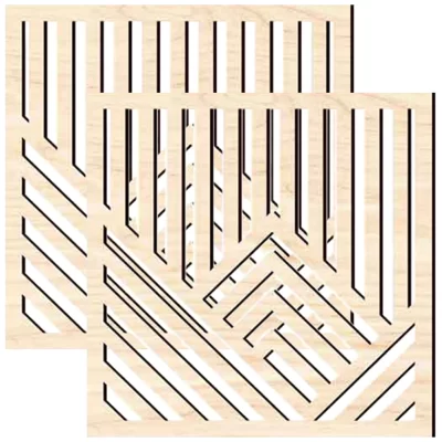 2 pçs ornamento de parede de madeira linha oca parede artesanato decoração painel de parede para sala estar estudo escritório em casa decoração parede de madeira