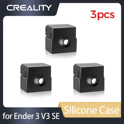 Creality capa de silicone 3 peças, compatível com ender 3 v3 se, capa de silicone, meia de silicone para ender 3 v3 se, acessórios de impressora 3d